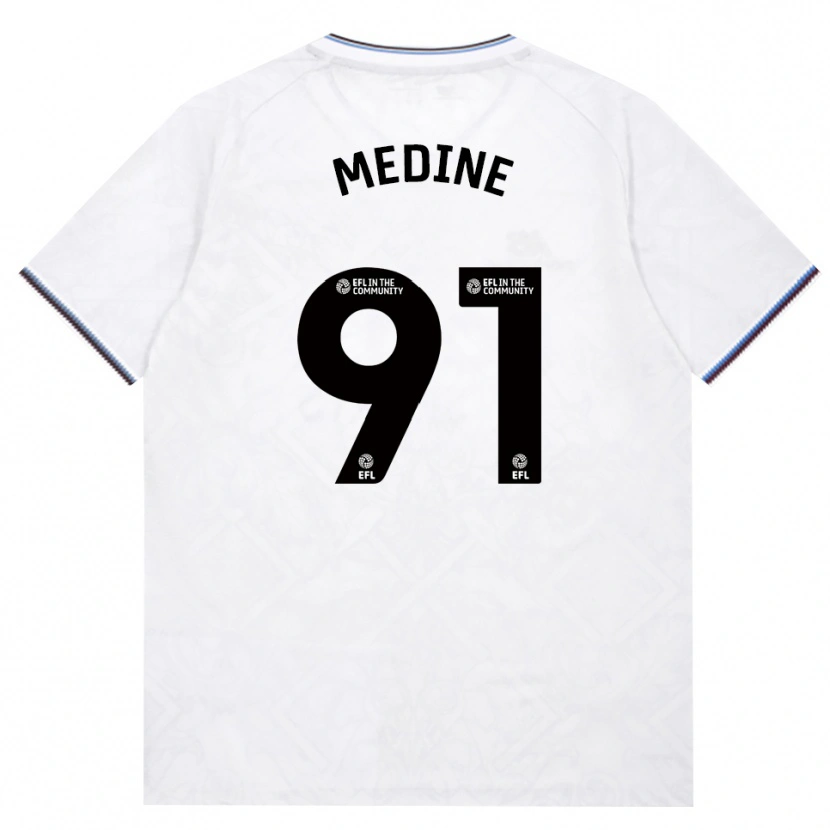 Danxen Hombre Camiseta Jephthah Medine #91 Borgoña Blanco 2ª Equipación 2026/27 La Camisa
