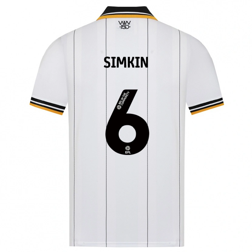 Danxen Hombre Camiseta Lily Simkin #6 Naranja Blanco Negro 2ª Equipación 2026/27 La Camisa