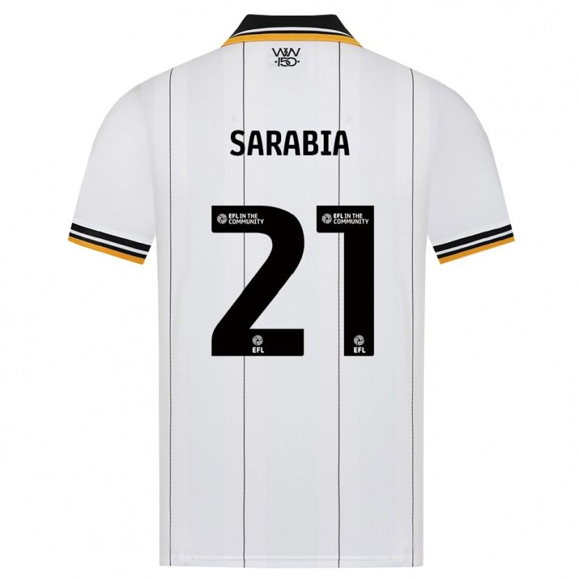 Danxen Hombre Camiseta Pablo Sarabia #21 Naranja Blanco Negro 2ª Equipación 2026/27 La Camisa