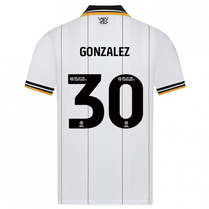 Danxen Hombre Camiseta Enso González #30 Naranja Blanco Negro 2ª Equipación 2026/27 La Camisa
