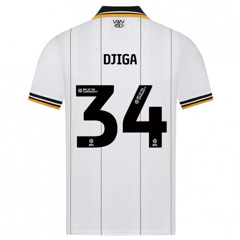Danxen Hombre Camiseta Nasser Djiga #34 Naranja Blanco Negro 2ª Equipación 2026/27 La Camisa