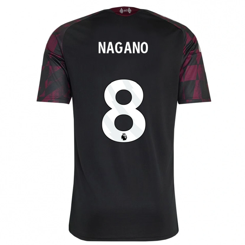 Danxen Hombre Camiseta Fūka Nagano #8 Negro Blanco Púrpura Equipación Tercera 2026/27 La Camisa