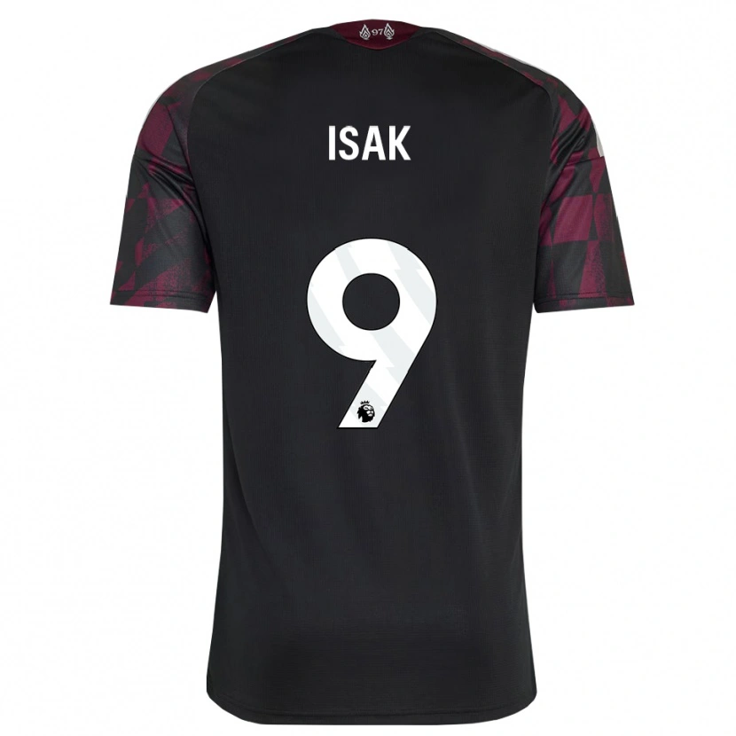 Danxen Hombre Camiseta Alexander Isak #9 Negro Blanco Púrpura Equipación Tercera 2026/27 La Camisa
