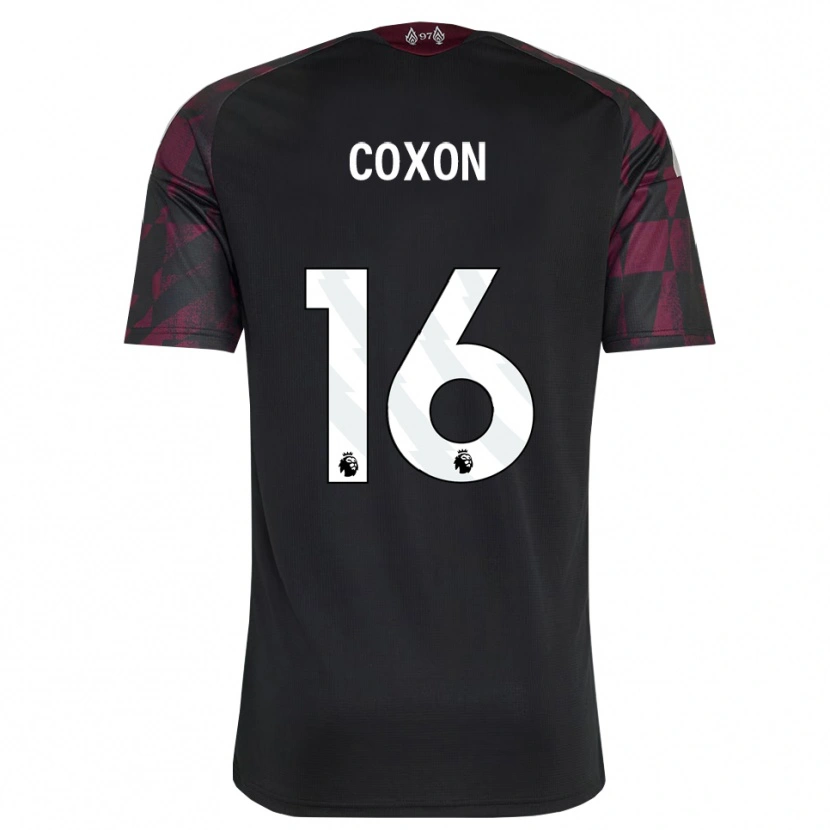 Danxen Hombre Camiseta Zak Coxon #16 Negro Blanco Púrpura Equipación Tercera 2026/27 La Camisa