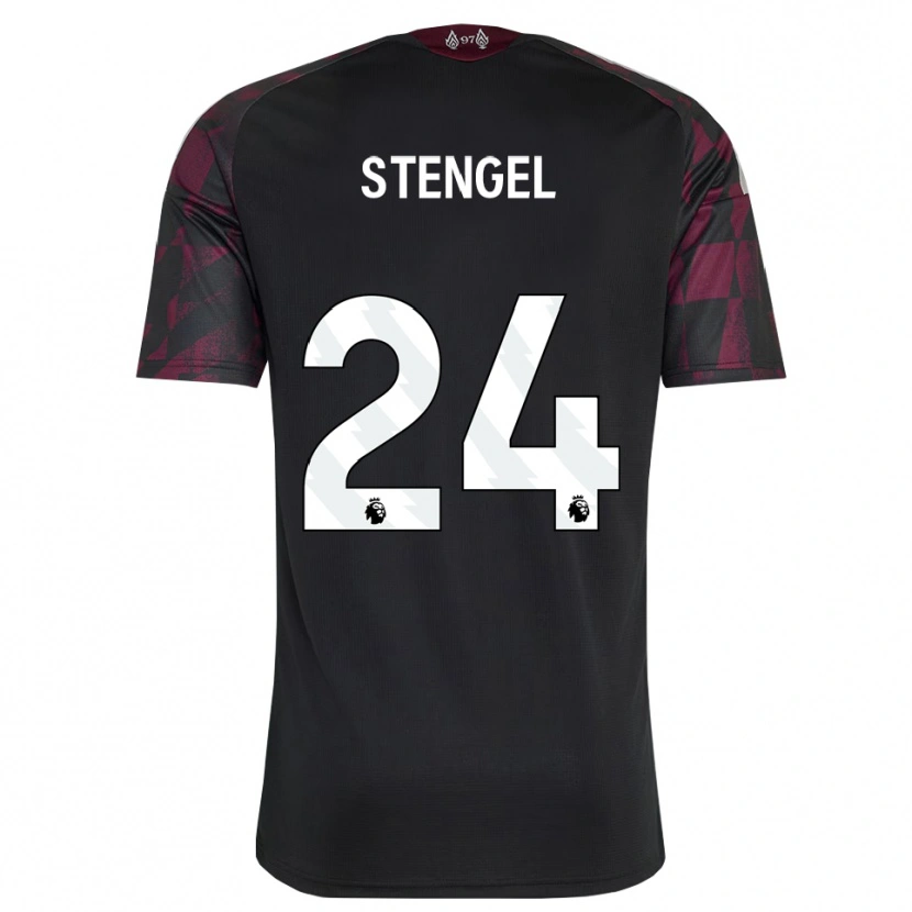 Danxen Hombre Camiseta Katie Stengel #24 Negro Blanco Púrpura Equipación Tercera 2026/27 La Camisa