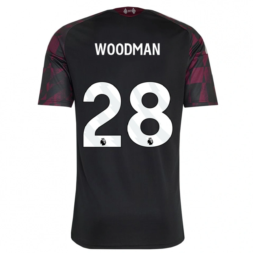 Danxen Hombre Camiseta Freddie Woodman #28 Negro Blanco Púrpura Equipación Tercera 2026/27 La Camisa