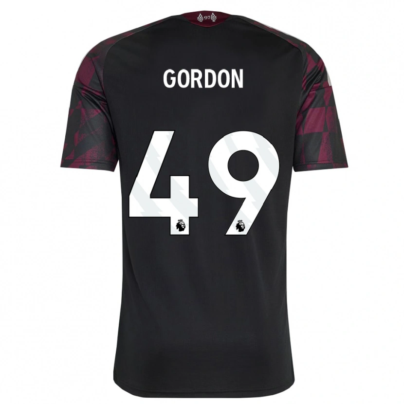 Danxen Hombre Camiseta Kaide Gordon #49 Negro Blanco Púrpura Equipación Tercera 2026/27 La Camisa