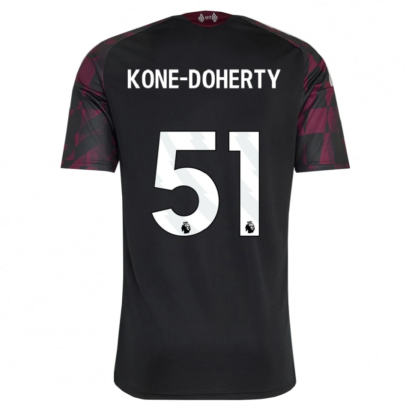 Danxen Hombre Camiseta Trent Kone-Doherty #51 Negro Blanco Púrpura Equipación Tercera 2026/27 La Camisa