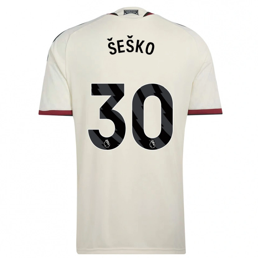 Danxen Hombre Camiseta Benjamin Sesko #30 Beige Negro Rojo Equipación Tercera 2026/27 La Camisa