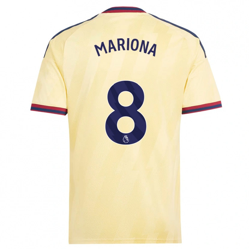 Danxen Hombre Camiseta Mariona Caldentey #8 Amarilloclaro Azulmedianoche Equipación Tercera 2026/27 La Camisa