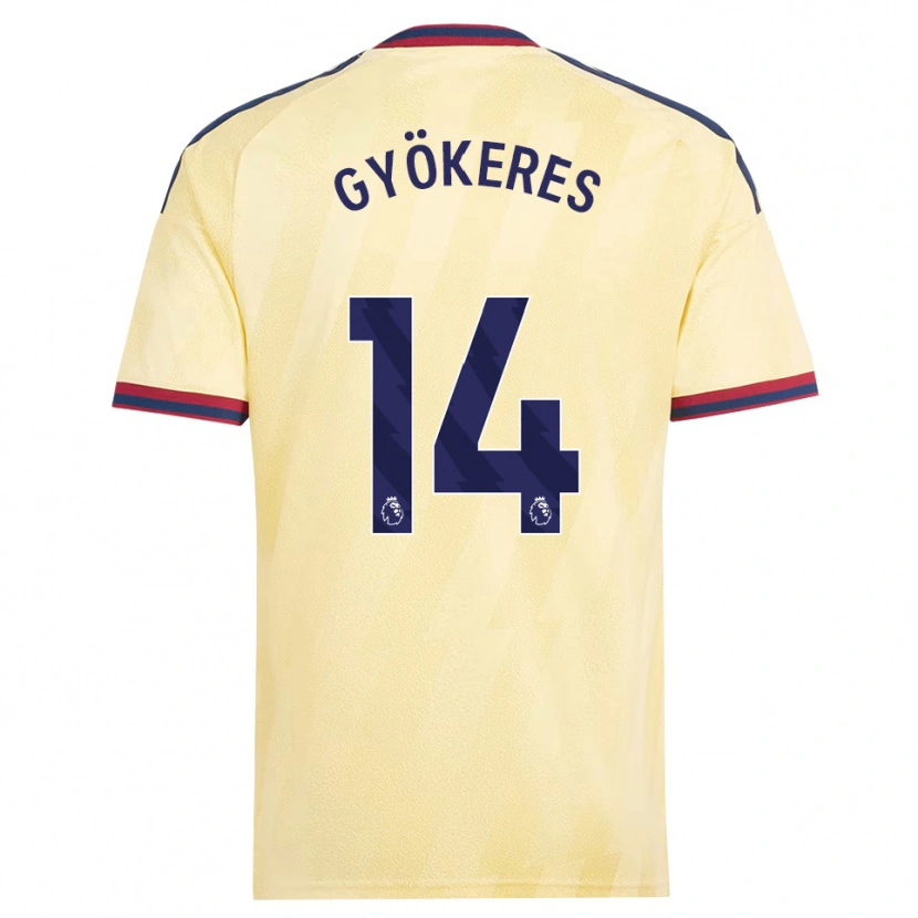 Danxen Hombre Camiseta Viktor Gyökeres #14 Amarilloclaro Azulmedianoche Equipación Tercera 2026/27 La Camisa