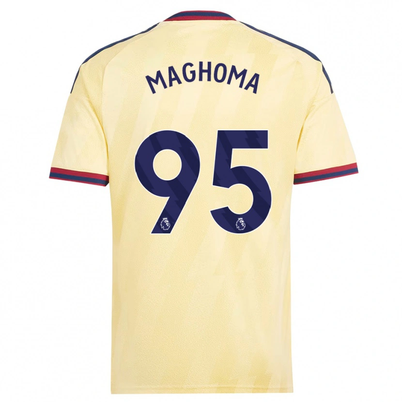 Danxen Hombre Camiseta Jaden Maghoma #95 Amarilloclaro Azulmedianoche Equipación Tercera 2026/27 La Camisa