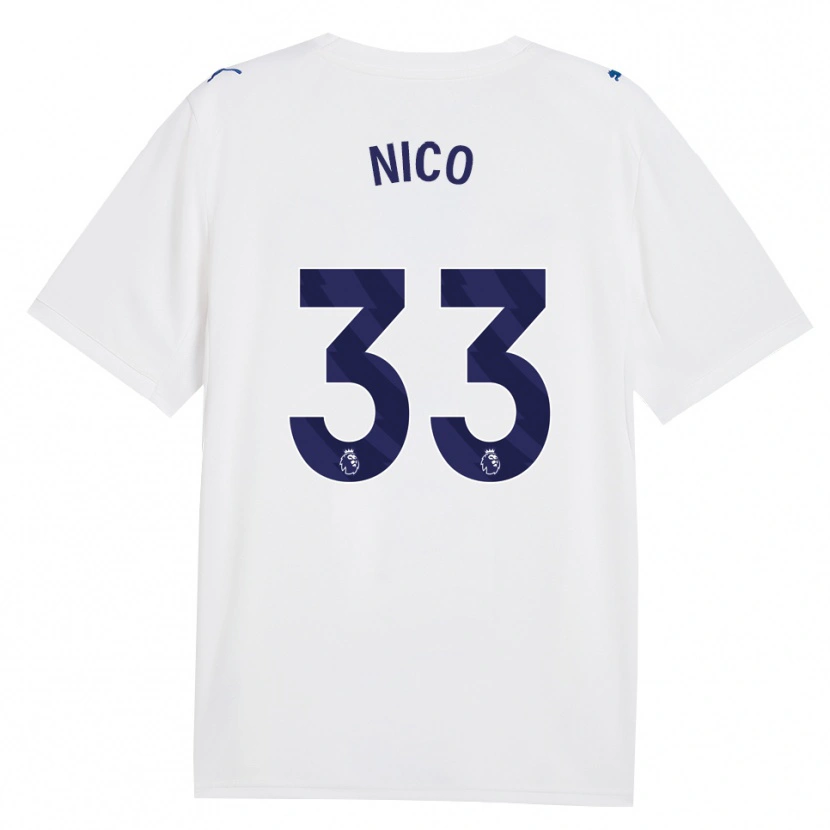 Danxen Hombre Camiseta Nico O'reilly #33 Azulmarino Blanco Equipación Tercera 2026/27 La Camisa