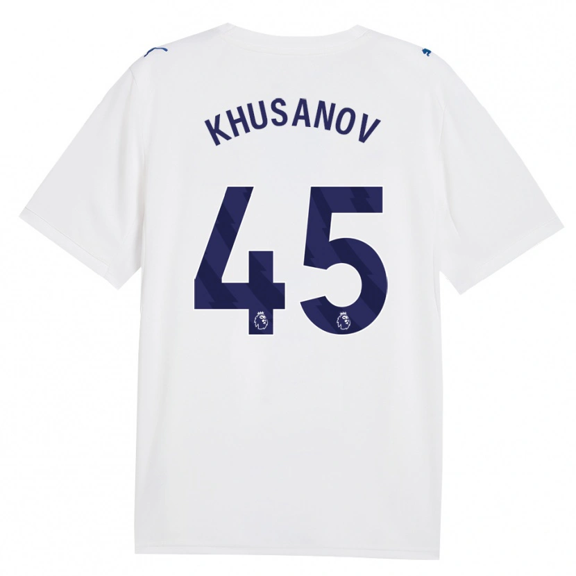 Danxen Hombre Camiseta Abdukodir Khusanov #45 Azulmarino Blanco Equipación Tercera 2026/27 La Camisa