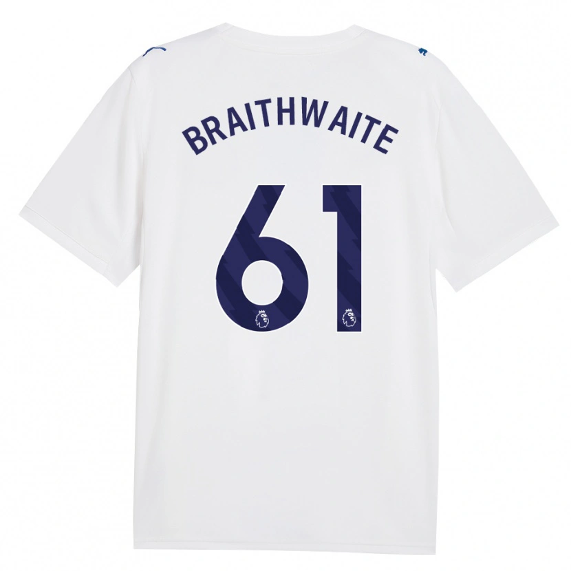 Danxen Hombre Camiseta Kaden Braithwaite #61 Azulmarino Blanco Equipación Tercera 2026/27 La Camisa