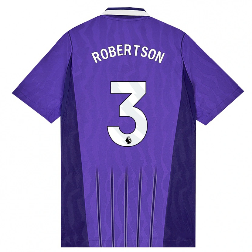 Danxen Hombre Camiseta Andrew Robertson #3 Púrpura Blanco Equipación Tercera 2026/27 La Camisa