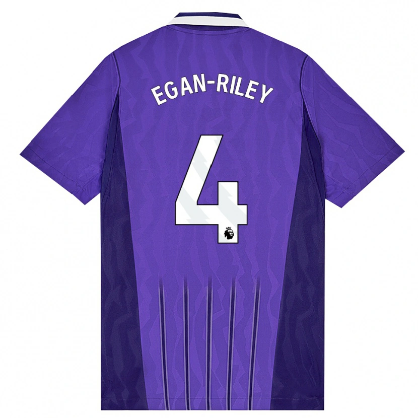 Danxen Hombre Camiseta Roman Egan-Riley #4 Púrpura Blanco Equipación Tercera 2026/27 La Camisa