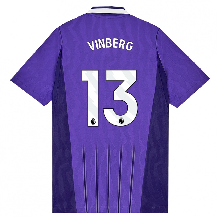 Danxen Hombre Camiseta Matilda Vinberg #13 Púrpura Blanco Equipación Tercera 2026/27 La Camisa