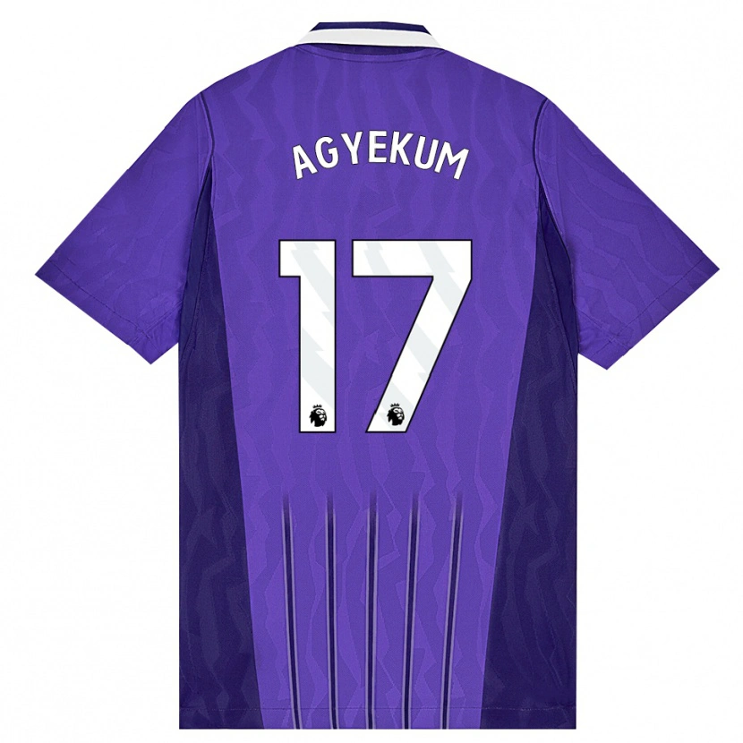 Danxen Hombre Camiseta Ezra Agyekum #17 Púrpura Blanco Equipación Tercera 2026/27 La Camisa