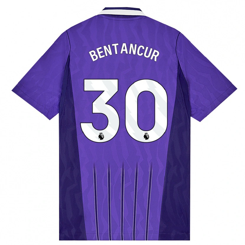 Danxen Hombre Camiseta Rodrigo Bentancur #30 Púrpura Blanco Equipación Tercera 2026/27 La Camisa