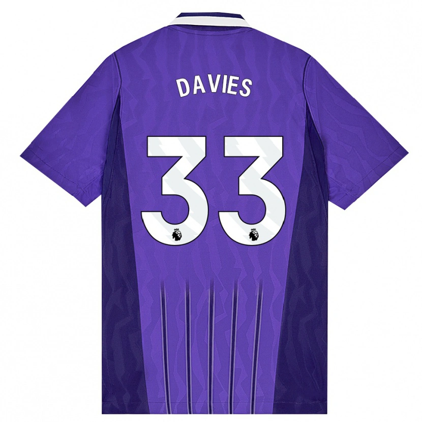 Danxen Hombre Camiseta Ben Davies #33 Púrpura Blanco Equipación Tercera 2026/27 La Camisa