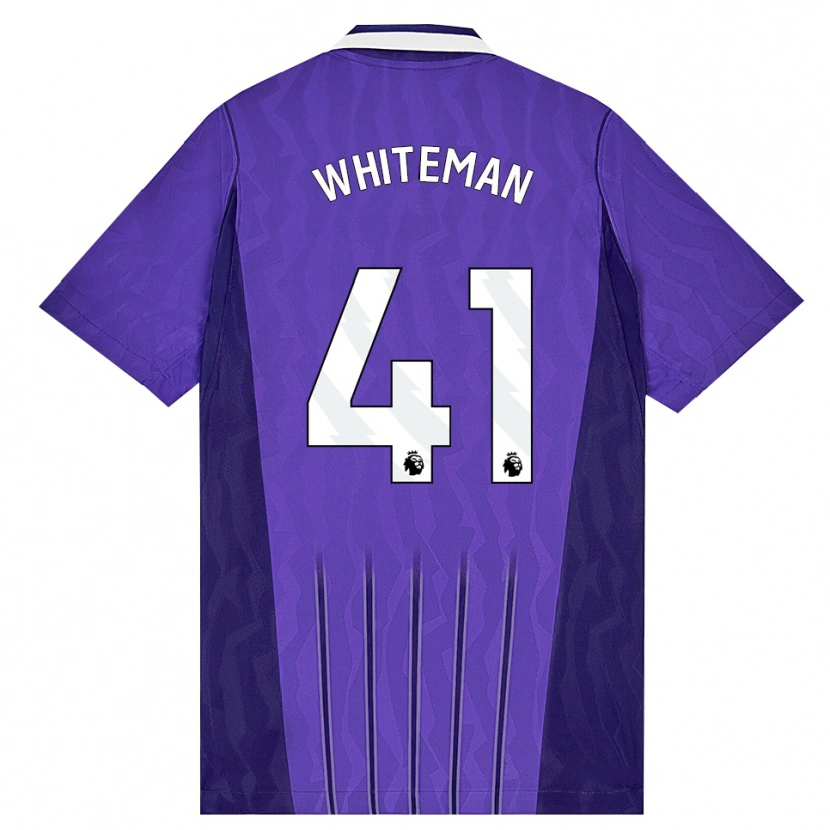 Danxen Hombre Camiseta Alfie Whiteman #41 Púrpura Blanco Equipación Tercera 2026/27 La Camisa