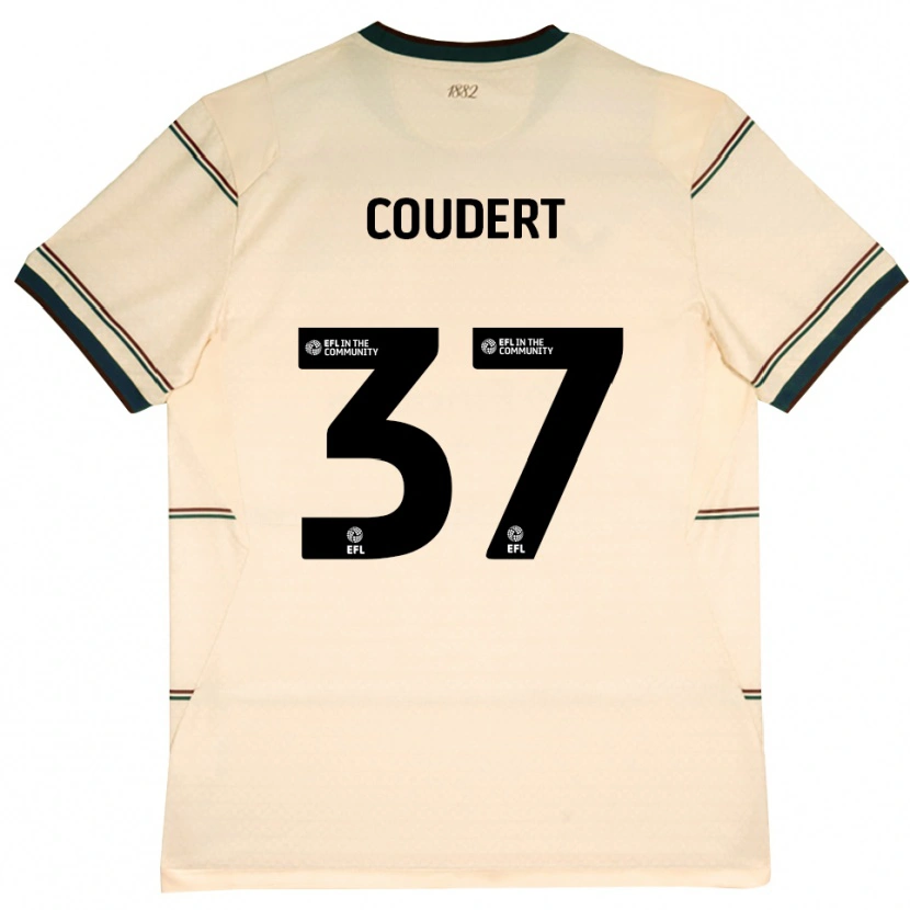 Danxen Hombre Camiseta Grégoire Coudert #37 Beige Borgoña 2ª Equipación 2026/27 La Camisa