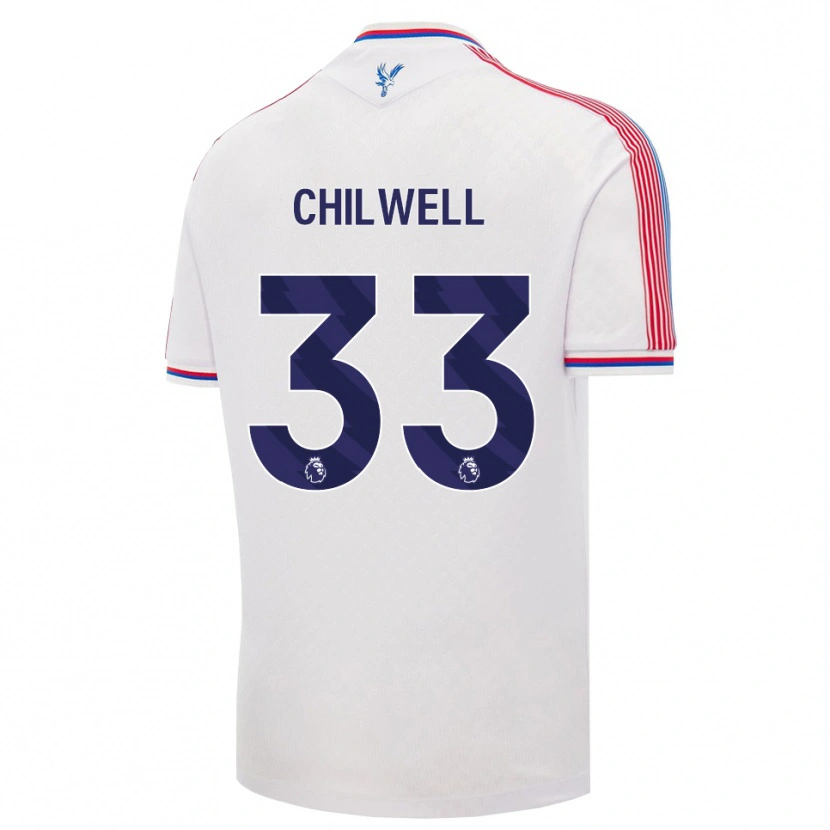 Danxen Hombre Camiseta Ben Chilwell #33 Blanco Rojo Azul 1ª Equipación 2026/27 La Camisa