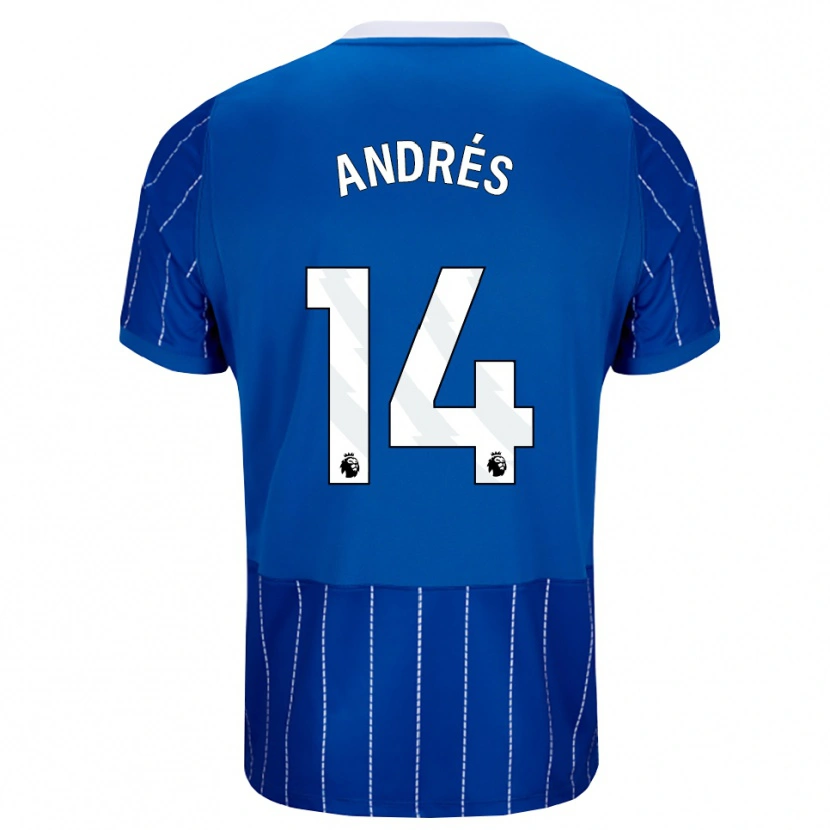Danxen Hombre Camiseta Chema Andrés #14 Azulmedio Blanco 1ª Equipación 2026/27 La Camisa