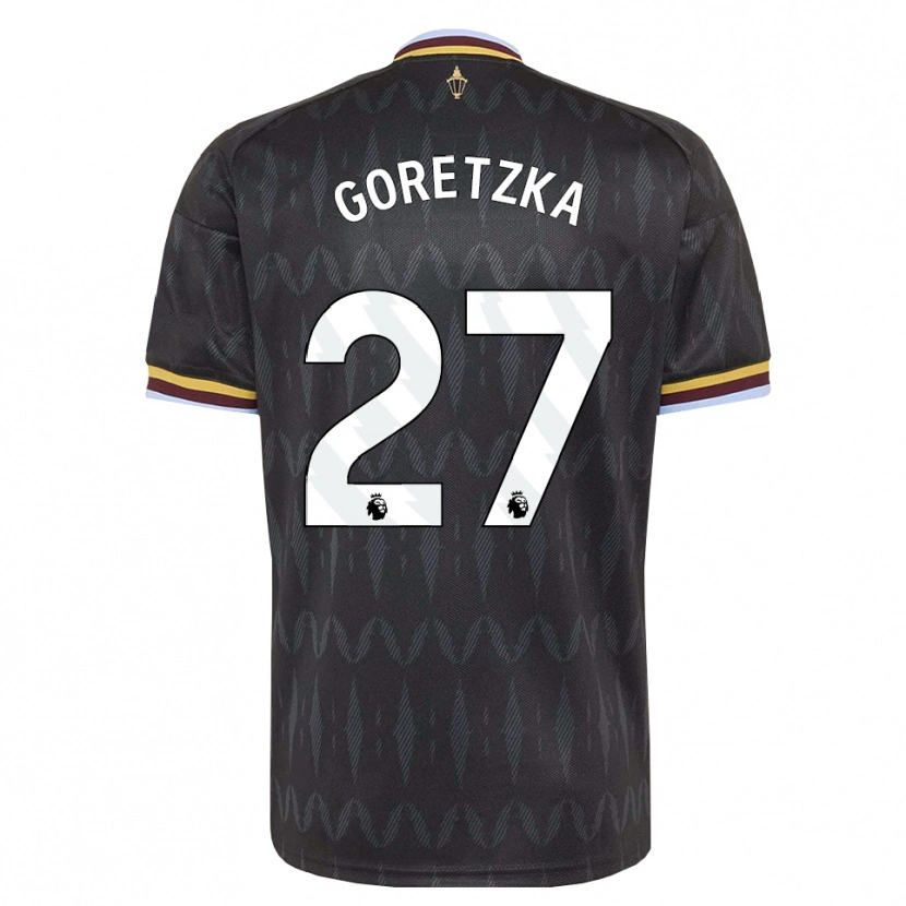 Danxen Hombre Camiseta Leon Goretzka #27 Azulaciano Negro Amarillo 2ª Equipación 2026/27 La Camisa