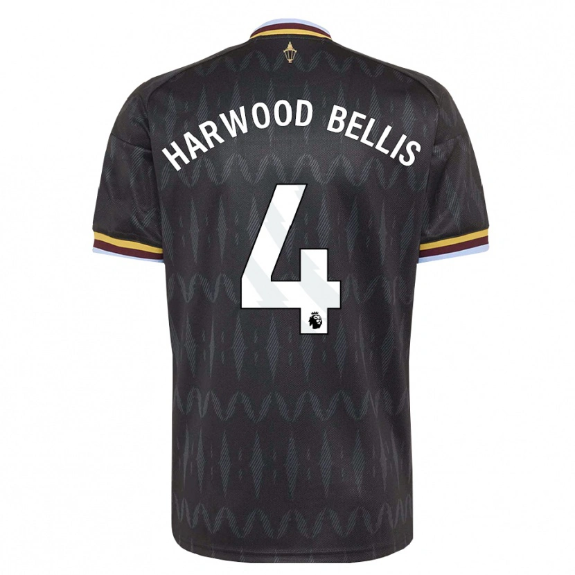 Danxen Hombre Camiseta Taylor Harwood-Bellis #4 Azulaciano Negro Amarillo 2ª Equipación 2026/27 La Camisa