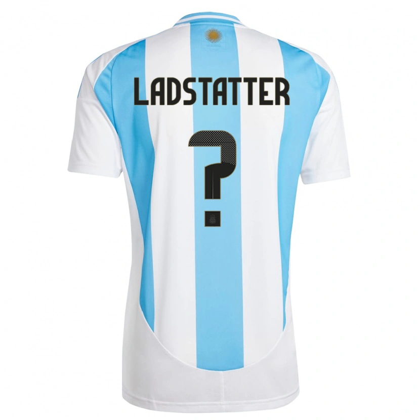 Danxen Niño Camiseta Argentina Agustín Ladstatter #0 Blanco Azul 1ª Equipación 24-26 La Camisa