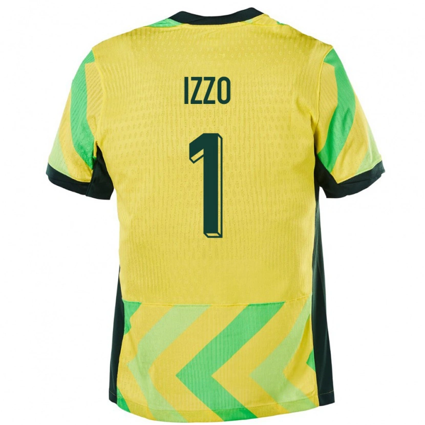 Danxen Niño Camiseta Australia Paul Izzo #1 Dorado 1ª Equipación 24-26 La Camisa