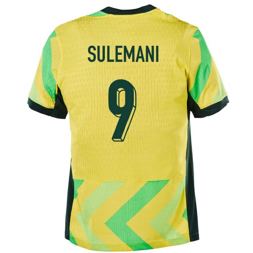 Danxen Niño Camiseta Australia Arion Sulemani #9 Dorado 1ª Equipación 24-26 La Camisa