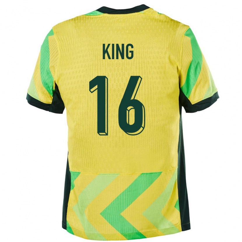 Danxen Niño Camiseta Australia Joel King #16 Dorado 1ª Equipación 24-26 La Camisa