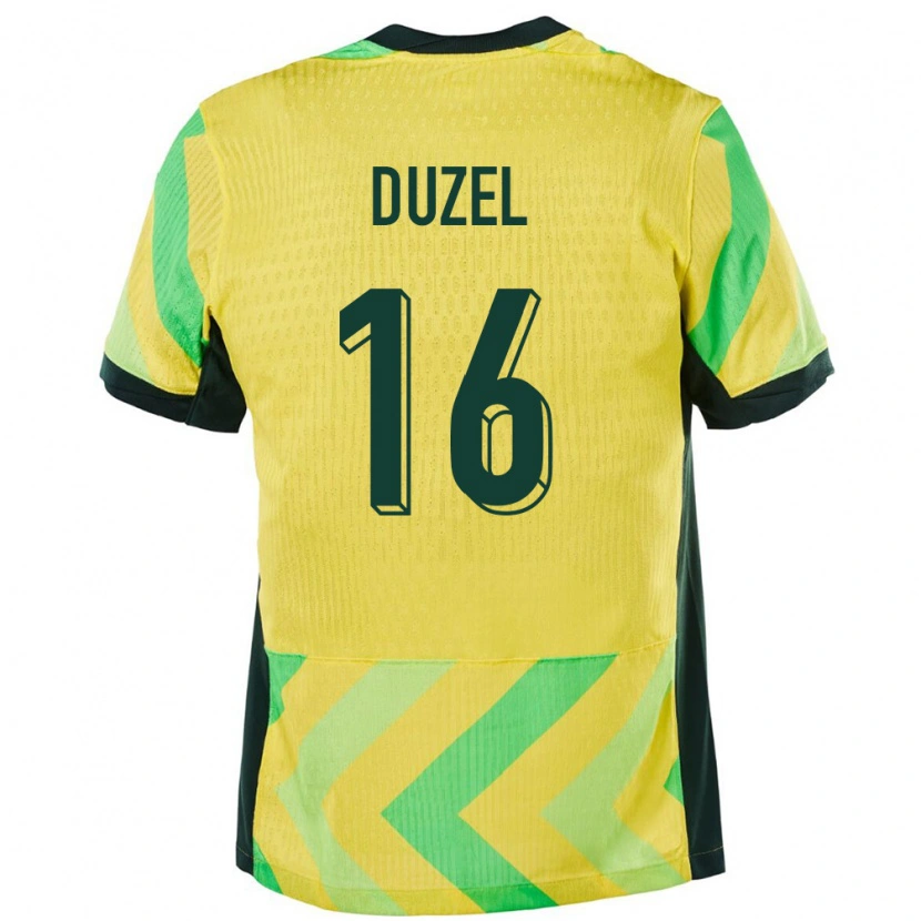 Danxen Niño Camiseta Australia Luke Duzel #16 Dorado 1ª Equipación 24-26 La Camisa