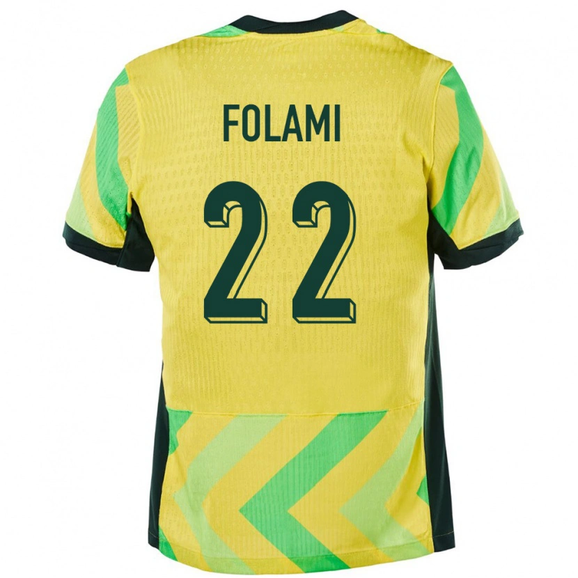 Danxen Niño Camiseta Australia Ben Folami #22 Dorado 1ª Equipación 24-26 La Camisa