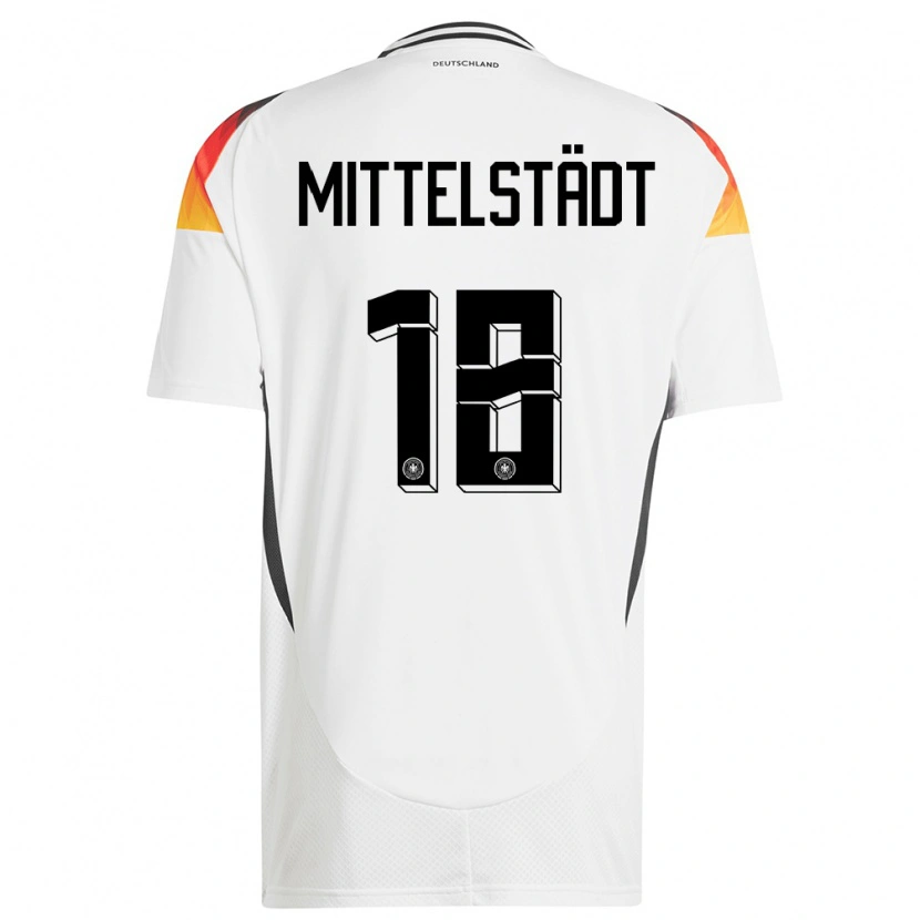 Danxen Niño Camiseta Alemania Maximilian Mittelstädt #18 Blanco 1ª Equipación 24-26 La Camisa
