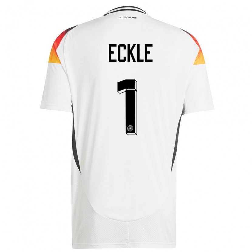 Danxen Niño Camiseta Alemania Philipp Eckle #1 Blanco 1ª Equipación 24-26 La Camisa