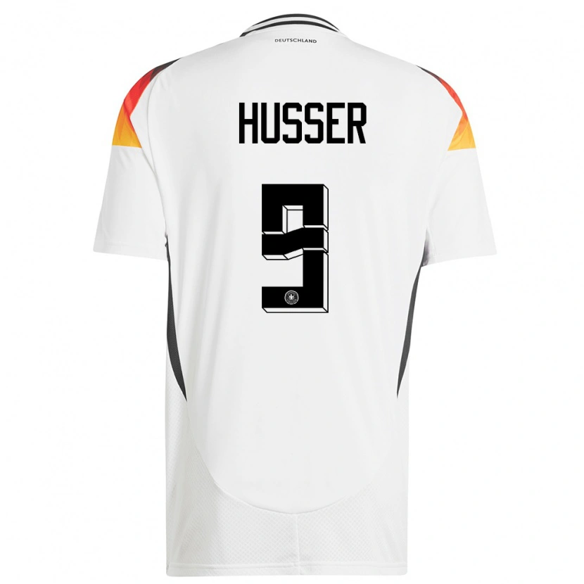 Danxen Niño Camiseta Alemania Denis Husser #9 Blanco 1ª Equipación 24-26 La Camisa