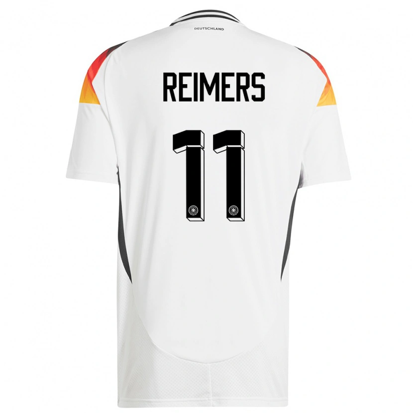 Danxen Niño Camiseta Alemania Moritz Reimers #11 Blanco 1ª Equipación 24-26 La Camisa