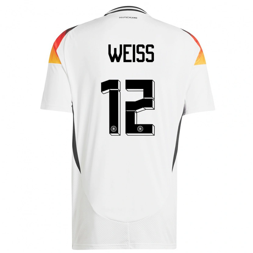 Danxen Niño Camiseta Alemania Max Weiß #12 Blanco 1ª Equipación 24-26 La Camisa