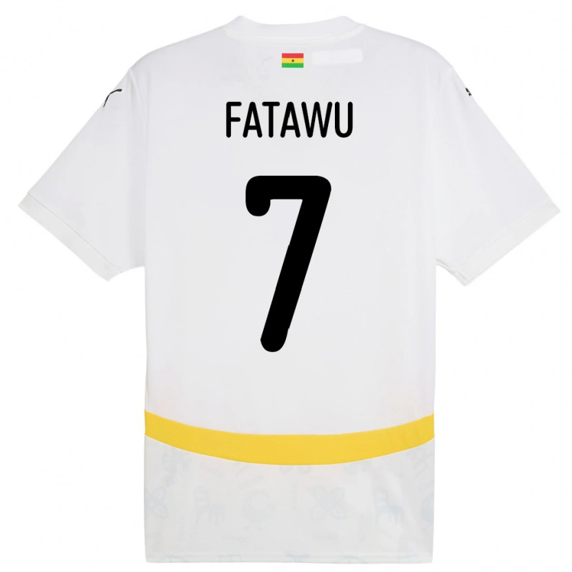 Danxen Niño Camiseta Ghana Issahaku Fatawu #7 Blanco 1ª Equipación 24-26 La Camisa