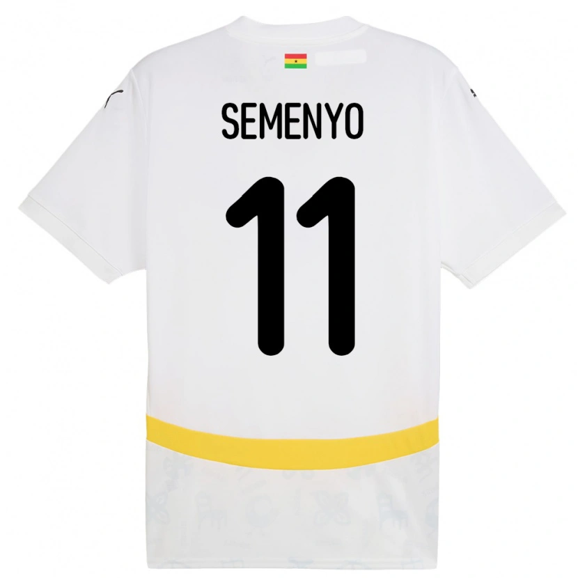 Danxen Niño Camiseta Ghana Antoine Semenyo #11 Blanco 1ª Equipación 24-26 La Camisa