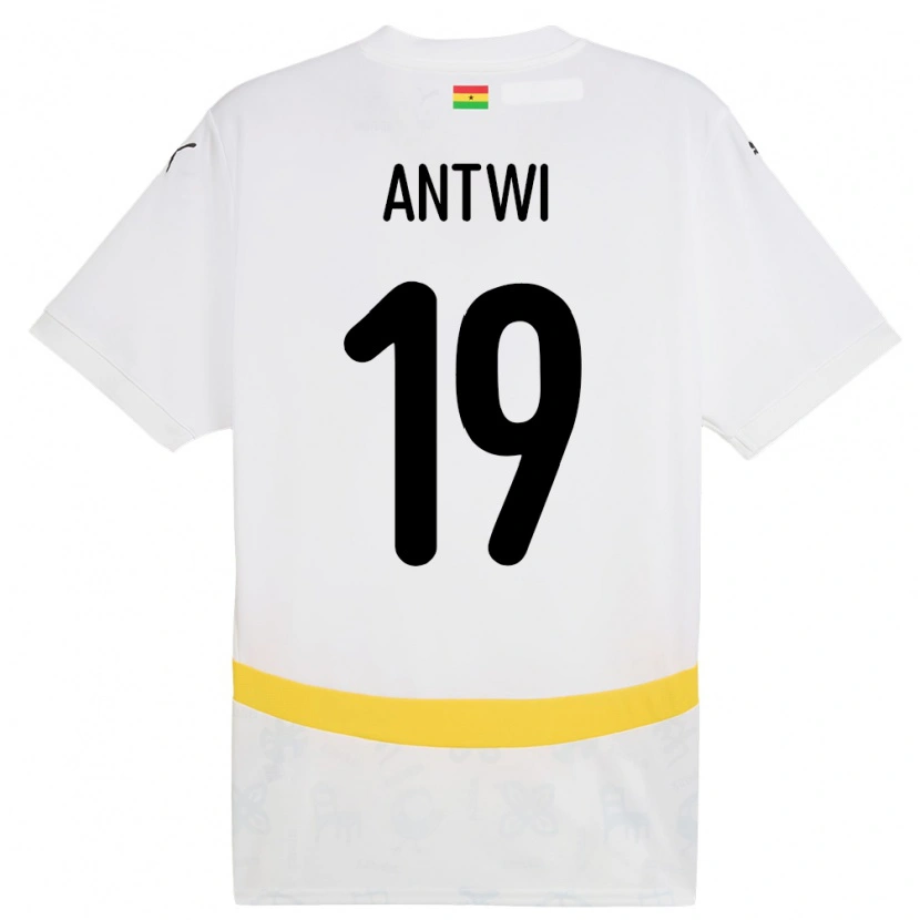 Danxen Niño Camiseta Ghana Emmanuel Antwi #19 Blanco 1ª Equipación 24-26 La Camisa
