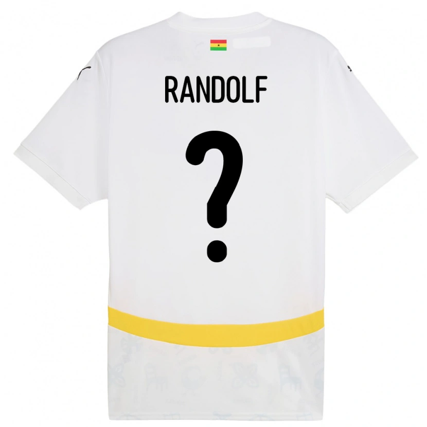 Danxen Niño Camiseta Ghana Augustine Randolf #0 Blanco 1ª Equipación 24-26 La Camisa