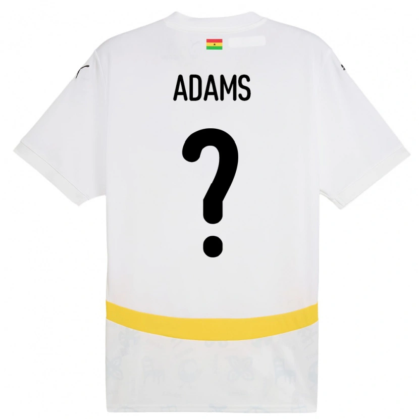 Danxen Niño Camiseta Ghana Salim Adams #0 Blanco 1ª Equipación 24-26 La Camisa