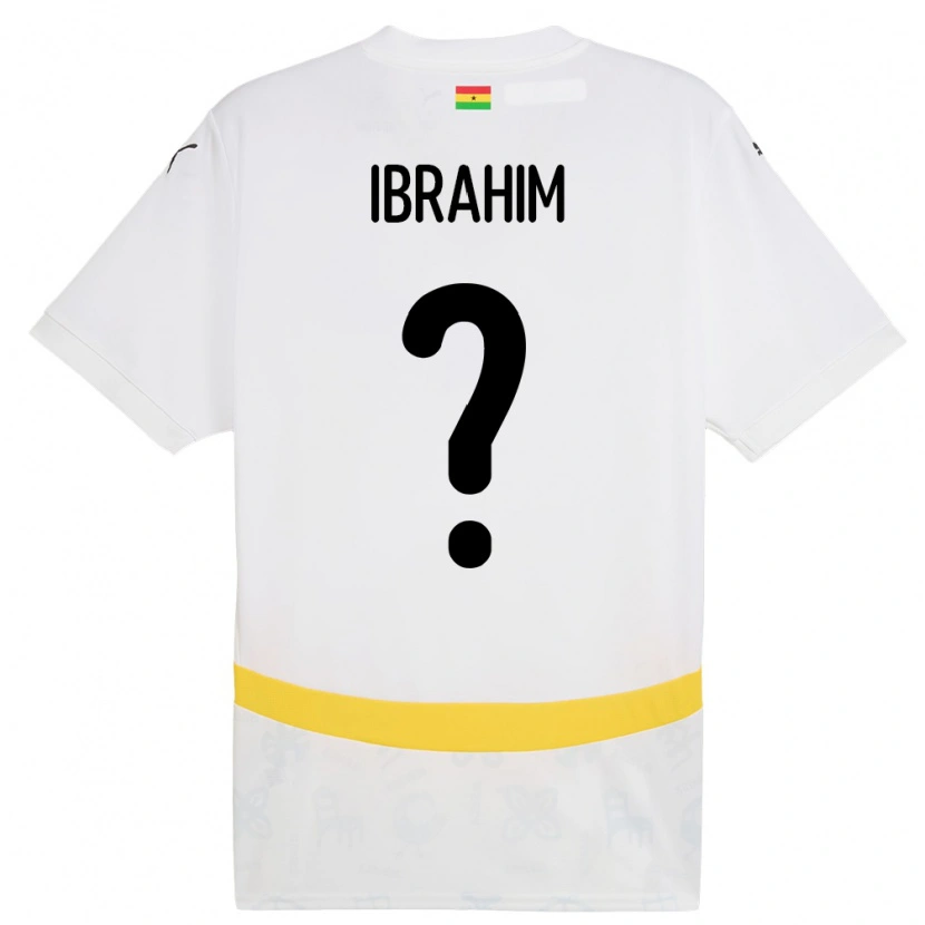 Danxen Niño Camiseta Ghana Zubairu Ibrahim #0 Blanco 1ª Equipación 24-26 La Camisa