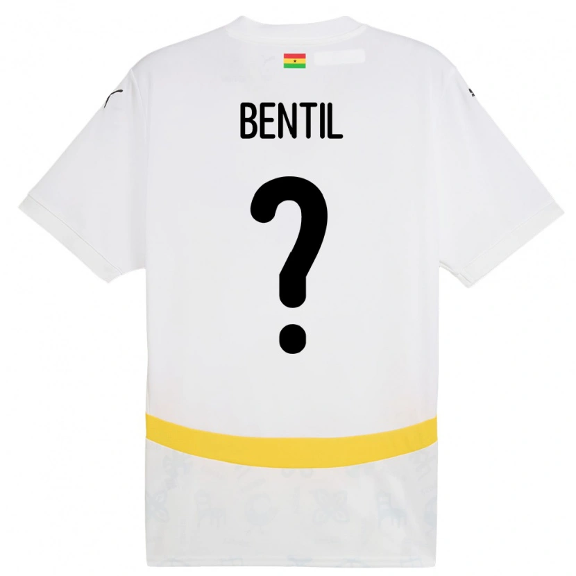 Danxen Niño Camiseta Ghana Godwin Bentil #0 Blanco 1ª Equipación 24-26 La Camisa