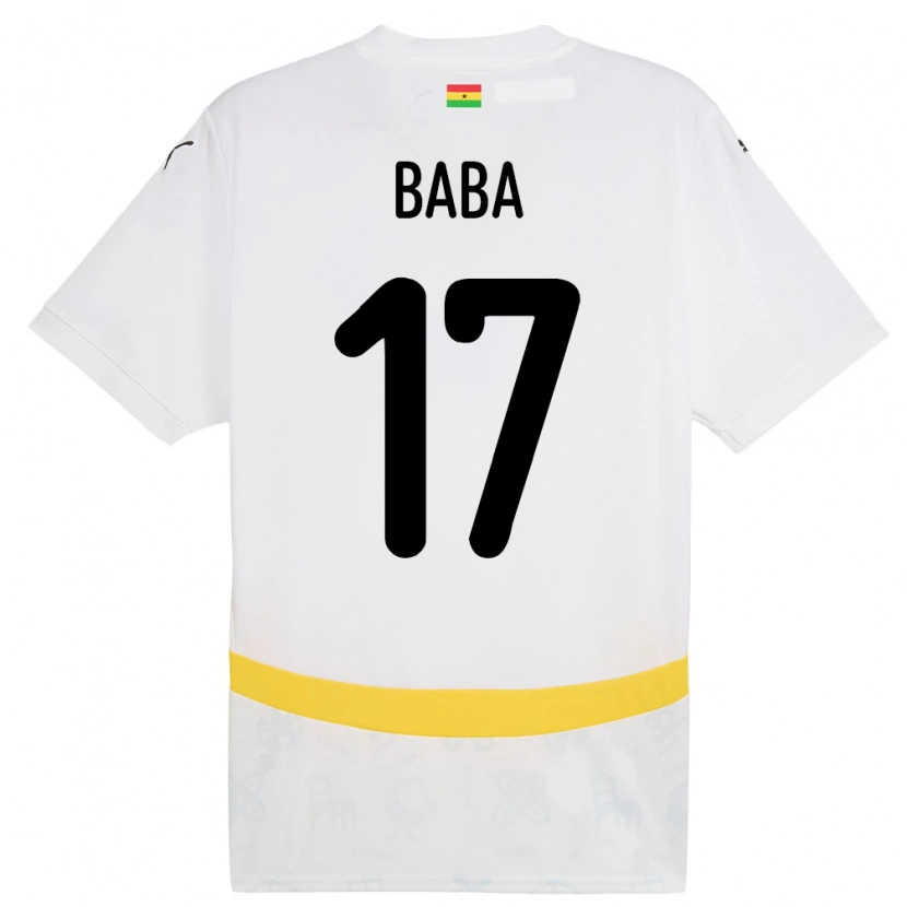 Danxen Niño Camiseta Ghana Abdul-Rahman Baba #17 Blanco 1ª Equipación 24-26 La Camisa